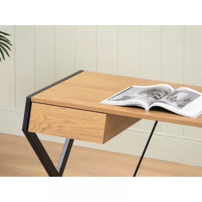 TARAS design íróasztal - fekete / tölgyfa