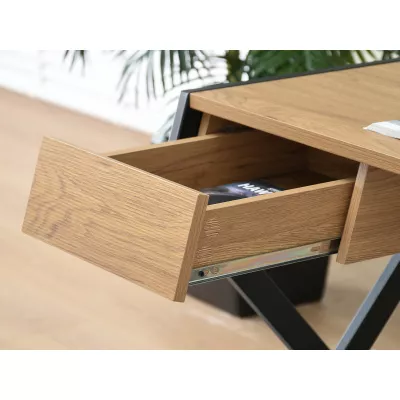 TARAS design íróasztal - fekete / tölgyfa