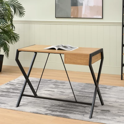 TARAS design íróasztal - fekete / tölgyfa