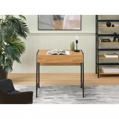 Íróasztal fiókkal ARGI - fekete / tölgyfa