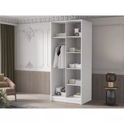 Keskeny gardrób 100 cm tükörrel SELLY 2 - kasmír / fekete