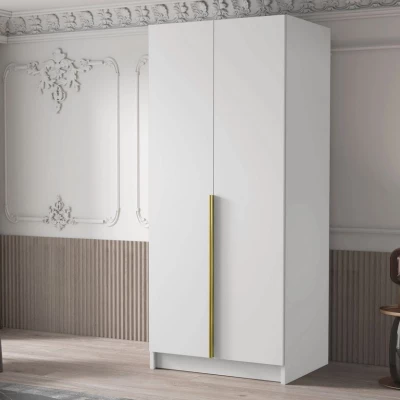 Keskeny gardrób 100 cm SELLY 1 - fehér / arany