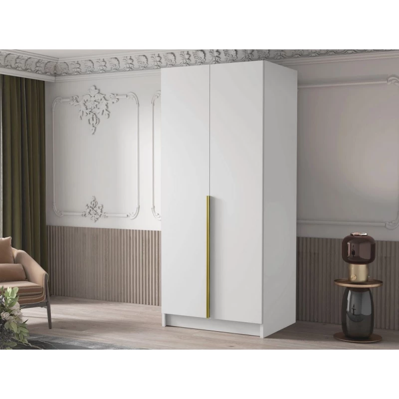 Keskeny gardrób 100 cm SELLY 1 - fehér / arany