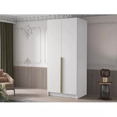 Keskeny gardrób 100 cm SELLY 1 - fehér / arany