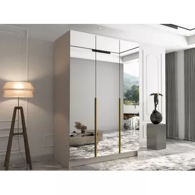 Magas tükrös gardrób 150 cm SHEELA 3 - kasmír / arany