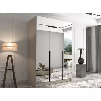 Magas tükrös gardrób 150 cm SHEELA 3 - kasmír / fekete