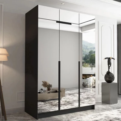 Magas tükrös gardrób 150 cm SHEELA 3 - fekete