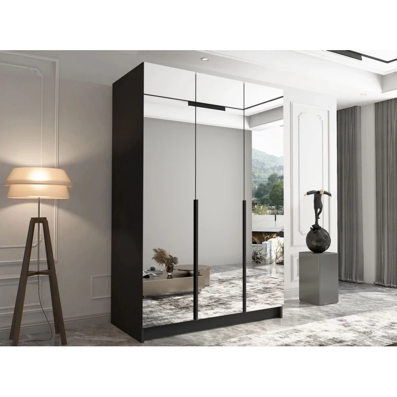 Magas tükrös gardrób 150 cm SHEELA 3 - fekete