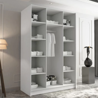 Magas tükrös gardrób 150 cm SHEELA 3 - fekete