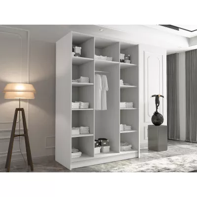Magas tükrös gardrób 150 cm SHEELA 3 - kasmír / fekete