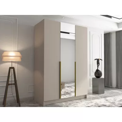 Magas gardrób 150 cm tükörrel SHEELA 2 - kasmír / arany