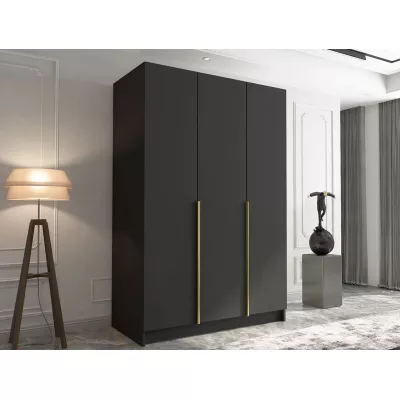 Magas gardróbszekrény 150 cm SHEELA 1 - fekete / arany