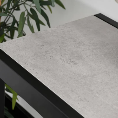 KRUM konzolasztal - fekete / beton