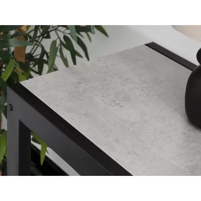 KRUM konzolasztal - fekete / beton