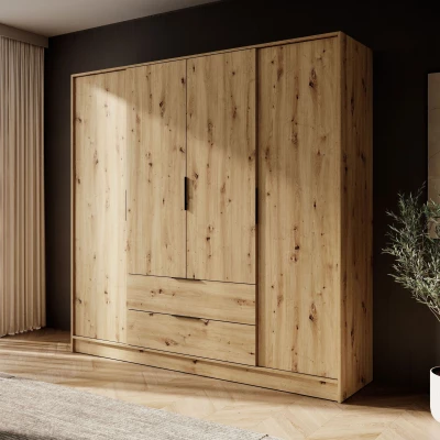 Négyajtós szekrény 206 cm COSIMA - artisan tölgyfa