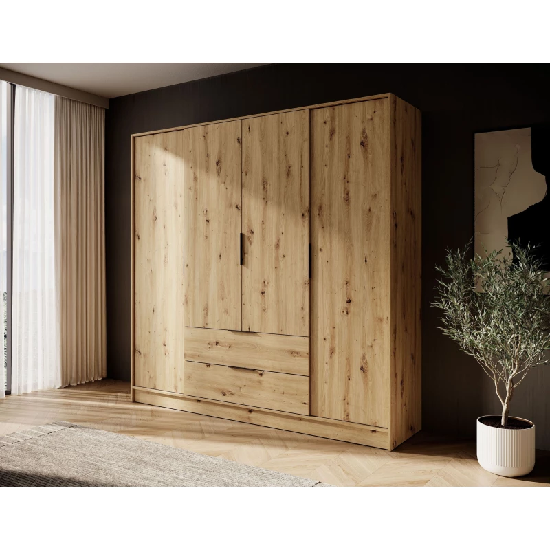 Négyajtós szekrény 206 cm COSIMA - artisan tölgyfa