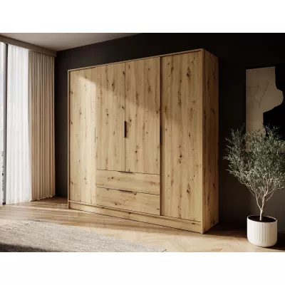 Négyajtós szekrény 206 cm COSIMA - artisan tölgyfa