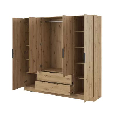 Négyajtós szekrény 206 cm COSIMA - artisan tölgyfa
