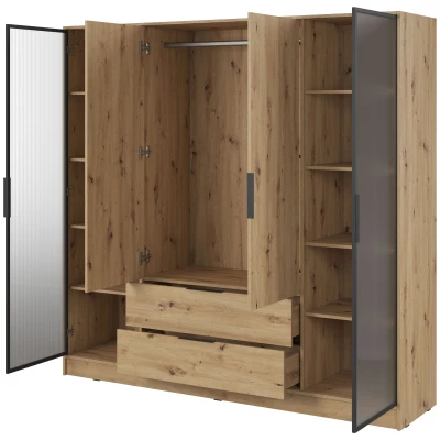 Kombinált gardrób 206 cm COSIMA - artisan tölgyfa