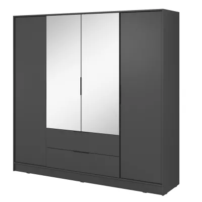 Kombinált gardrób 206 cm COSIMA tükörrel - grafitszürke