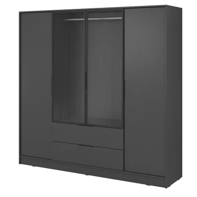 Gardróbszekrény 206 cm COSIMA - grafitszürke