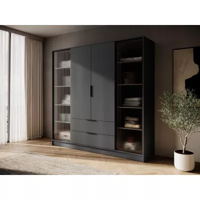 Kombinált gardrób 206 cm COSIMA - grafitszürke