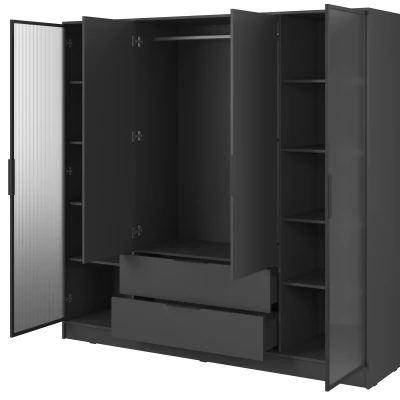 Kombinált gardrób 206 cm COSIMA - grafitszürke