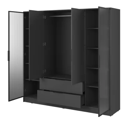 Kombinált gardrób 206 cm COSIMA - grafitszürke