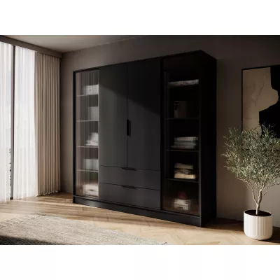 Kombinált szekrény 206 cm COSIMA - grafitfekete
