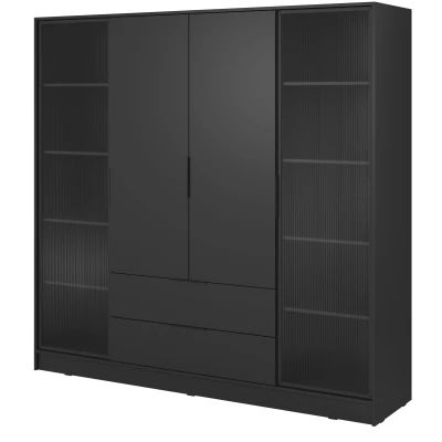 Kombinált szekrény 206 cm COSIMA - grafitfekete