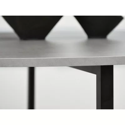 120 KEON kerek étkezőasztal - fekete / beton