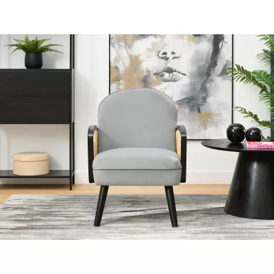 Boho fotel INGVAR - szürke / fekete
