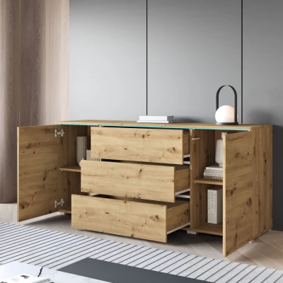HERMINA 150 kombinált komód - artisan tölgyfa