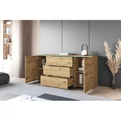 HERMINA 150 kombinált komód - artisan tölgyfa