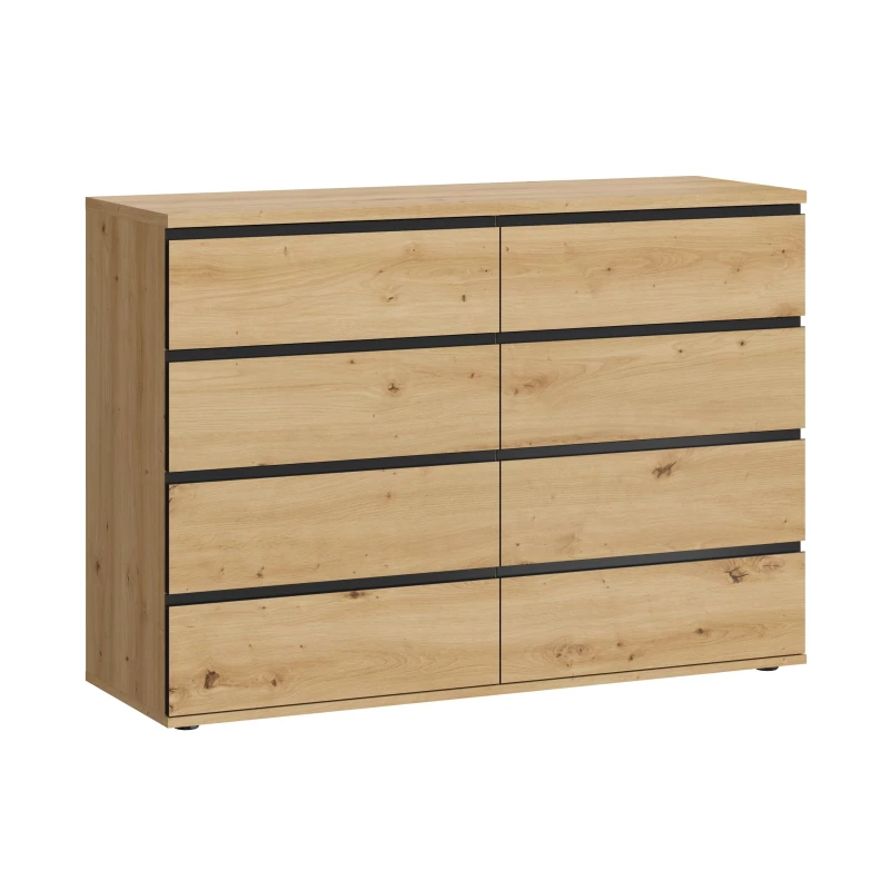 Széles fiókos szekrény HERA - artisan tölgyfa