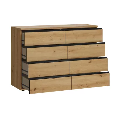 Széles fiókos szekrény HERA - artisan tölgyfa