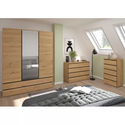 Széles fiókos szekrény HERA - artisan tölgyfa