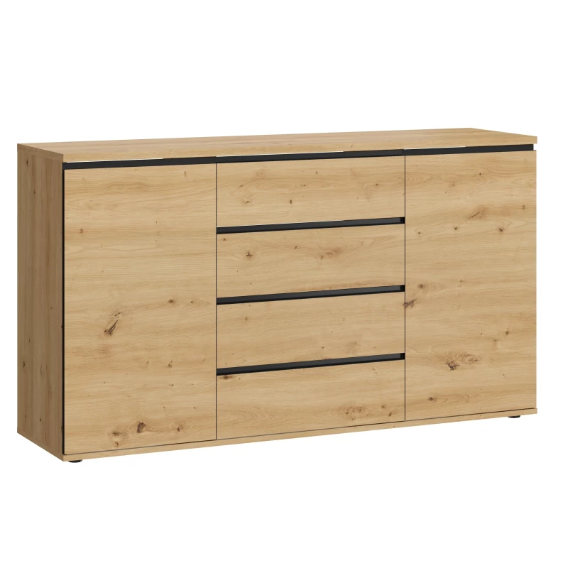 Széles, kombinált fiókos szekrény HERA - artisan tölgyfa Széles, kombinált fiókos szekrény HERA - artisan tölgyfa