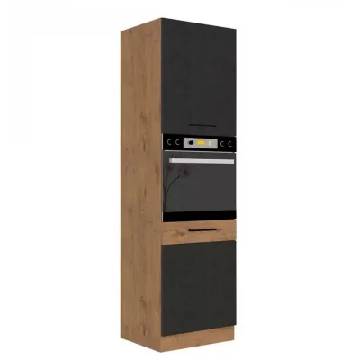 Magas szekrény 60 cm beépített sütőhöz ZHILAN 2 - lancelot tölgy / matera