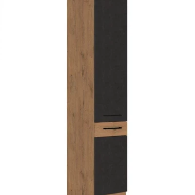 Magas konyhaszekrény 40 cm ZHILAN - lancelot tölgy / matera