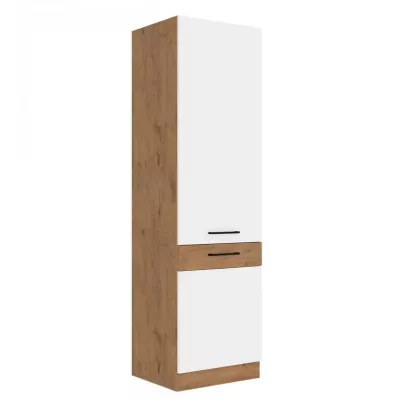 Magas konyhaszekrény 60 cm ZHILAN 2 - lancelot tölgy / fényes fehér