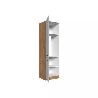 Magas konyhaszekrény 60 cm ZHILAN 1 - lancelot tölgy / fényes fehér
