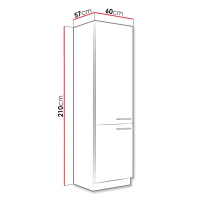 Magas konyhaszekrény 60 cm ZHILAN 1 - lancelot tölgy / matera