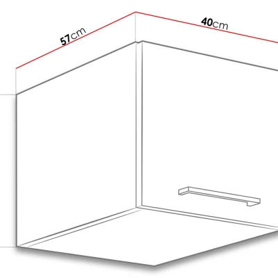Felső konyhaszekrény 40 cm ZHILAN - lándzsás tölgy / sötét fa