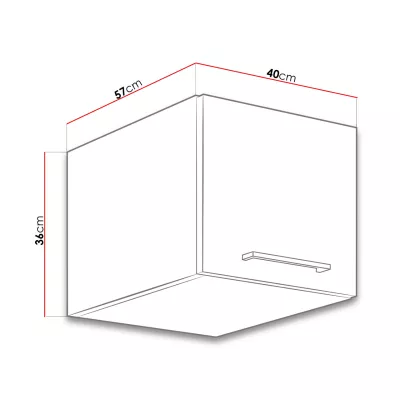 Felső konyhaszekrény 40 cm ZHILAN - lándzsás tölgy / sötét fa