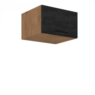 Felső zárt konyhaszekrény 60 cm ZHILAN 2 - lancelot tölgy / sötét fa