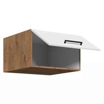 Felső zárt konyhaszekrény 60 cm ZHILAN 2 - lancelot tölgy / fényes fehér