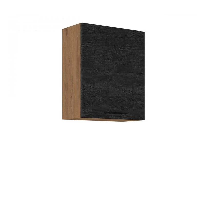 Konyhai felső egyajtós szekrény 60 cm ZHILAN - lancelot tölgy / sötét fa