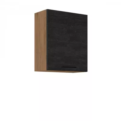 Konyhai felső egyajtós szekrény 60 cm ZHILAN - lancelot tölgy / sötét fa
