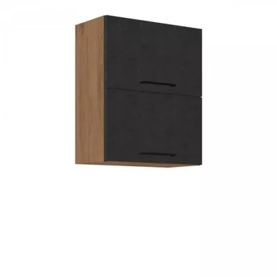 Konyhai felső kétajtós szekrény 60 cm ZHILAN - lancelot tölgy / matera